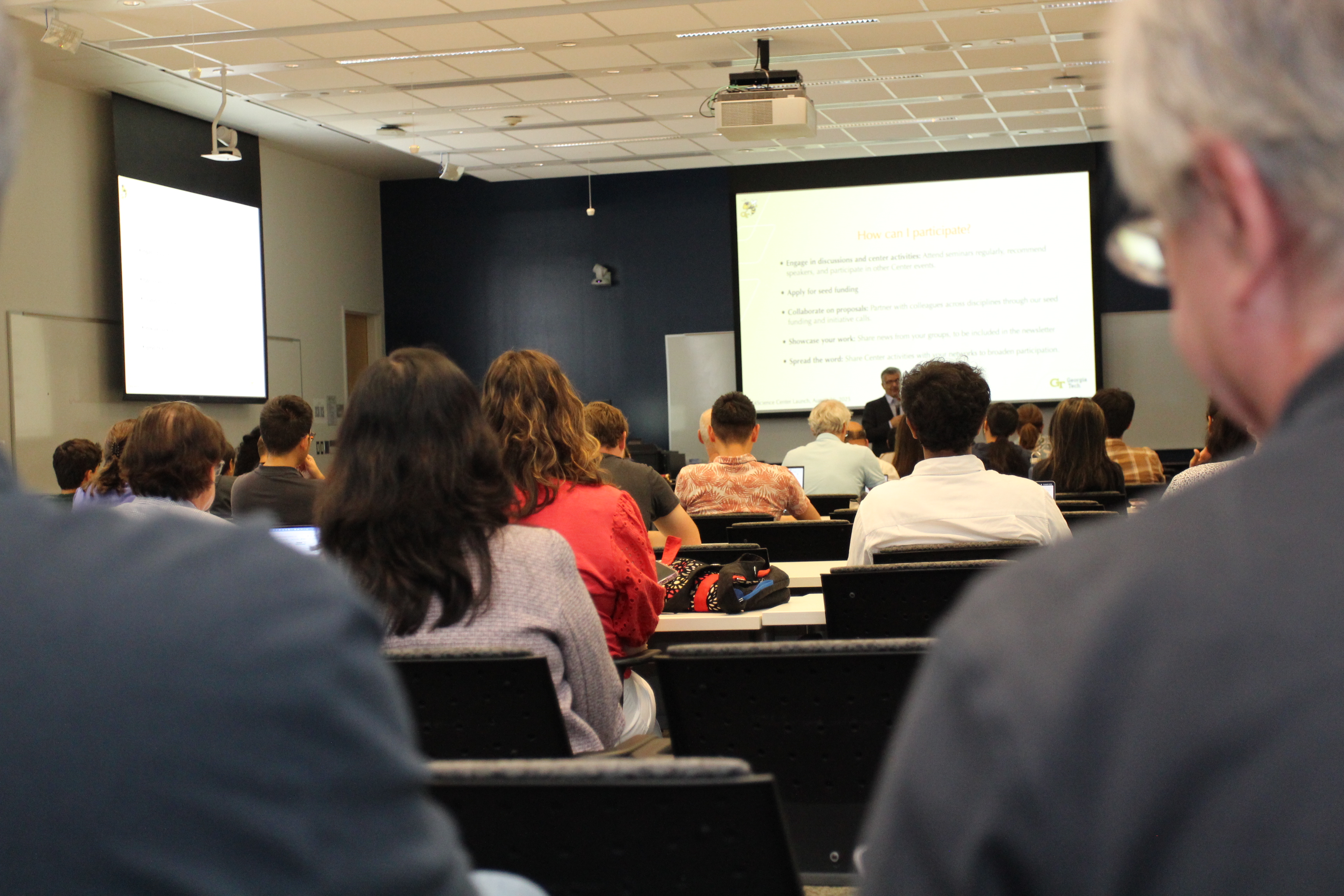 More than 75 members of the Georgia Tech community attended the AI4Science Center launch event.
