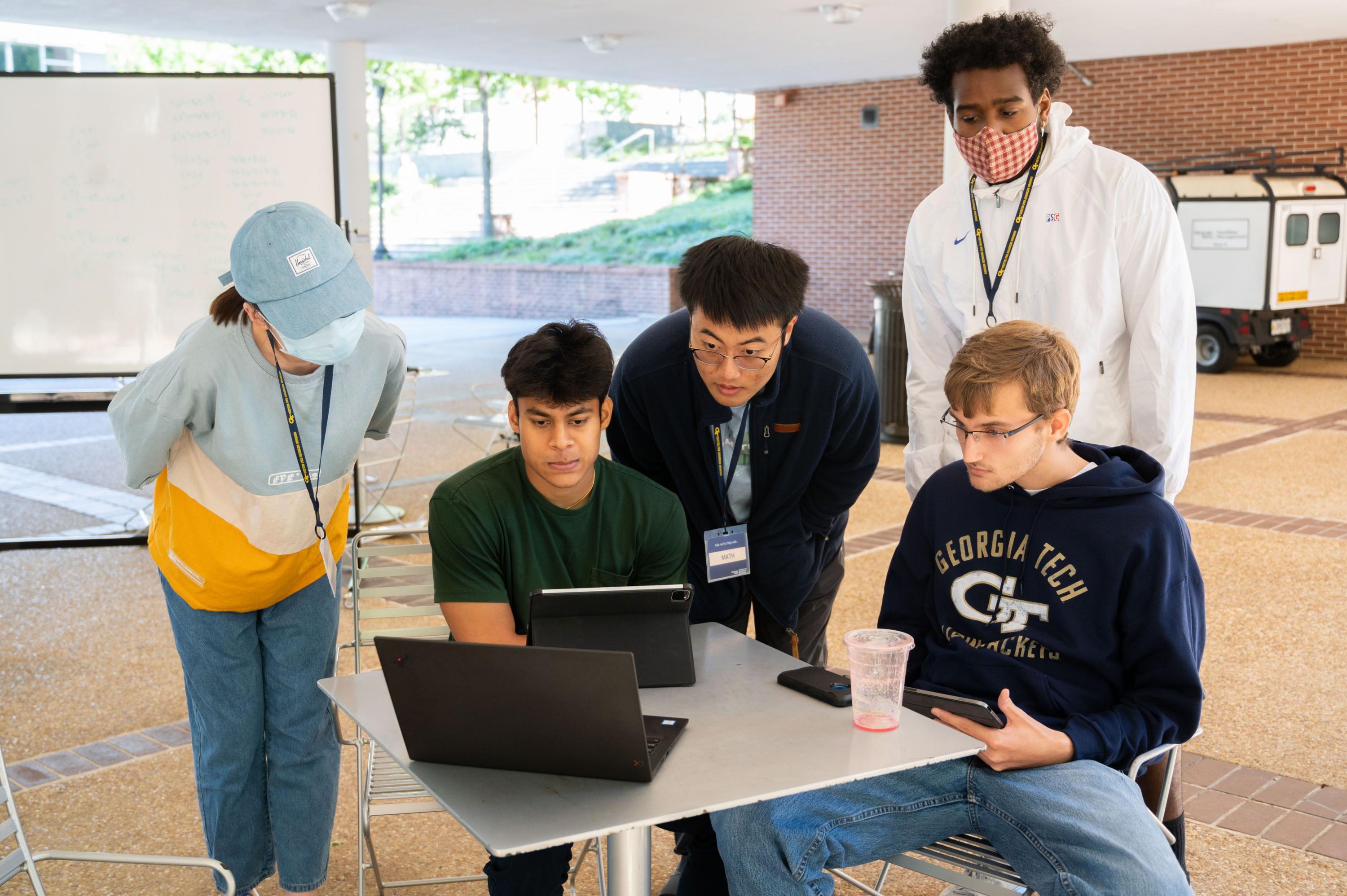 “Math Lab is an outlet to clear up doubts with an older student in a more free and unstructured setting,” says teaching assistant Brennan Dolson.