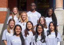1st row, from L to R: Ria Vittal, Malavika Niverth; 2nd row: Meghan Hamrick, Britney Huynh, Andrea Ninh; 3rd row: Larissa Martin, Anja Govednik; 4th row: Alison Bolaños, J’Avani Stinson, Deandra Smith.